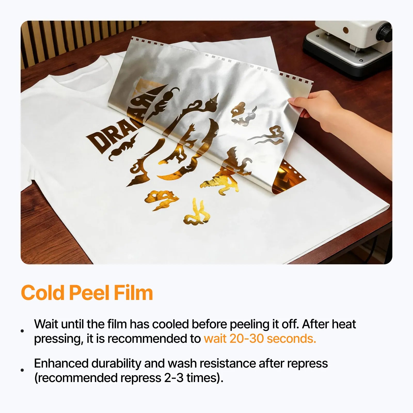 xTool Película DTF efeito dourado 30 m — Apparel Printer - Image 4